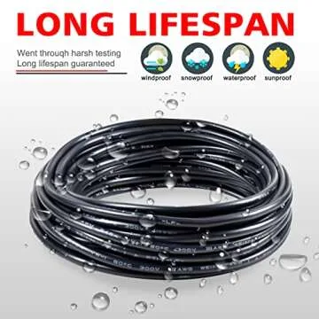 18 Gauge 2 Core Wire Solid Single Strand PVC Red & Black Wire Tinned Copper Cable Insulated Single Strand Cable for Automotive LED Lighting Outdoor，Marine Solar Extension Cord UL Listed