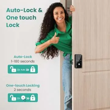 MOUSETRO Smart Lock, 4-in-1 Keyless Entry Door Lock for Front Door, Digital Door Lock with Keypad, Bluetooth Smart Deadbolt, App Control