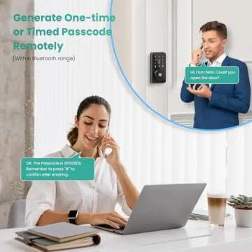 MOUSETRO Smart Lock, 4-in-1 Keyless Entry Door Lock for Front Door, Digital Door Lock with Keypad, Bluetooth Smart Deadbolt, App Control