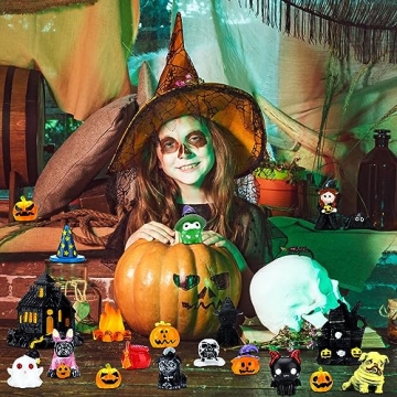 Soaoo Halloween Miniature Figurines Set for Garden Decor