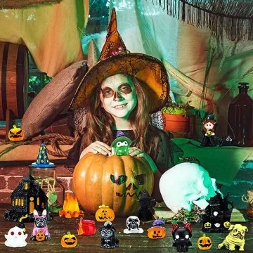 Soaoo Halloween Miniature Figurines Set for Garden Decor