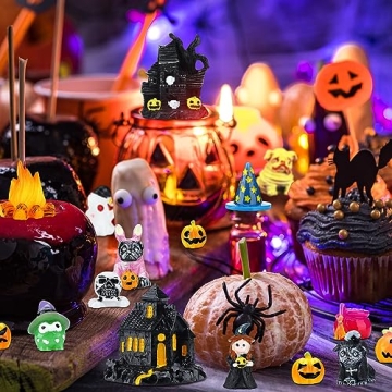 Soaoo Halloween Miniature Figurines Set for Garden Decor