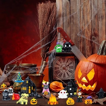 Soaoo Halloween Miniature Figurines Set for Garden Decor