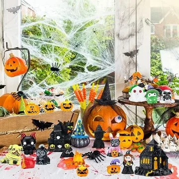 Soaoo Halloween Miniature Figurines Set for Garden Decor