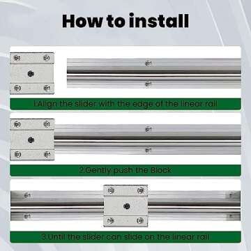 CHUANGNENG Linear Rail SBR20 1000mm 2PCS Fully Supported Linear Rail Shaft Rod with 4PCS SBR20UU Blocks Bearing for Automated Machines DIY CNC Routers Lathes Mills