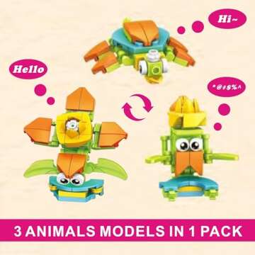 Aubrogo Party Favors - 12 Mini Flowers Building Blocks