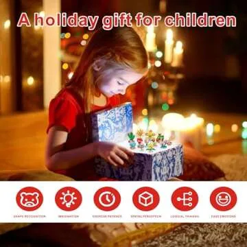 Aubrogo Party Favors - 12 Mini Flowers Building Blocks