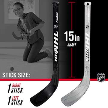 Franklin Sports Youth Mini Hockey Goal & Sticks Set - Fun for Kids