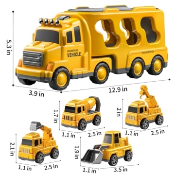 TEMI 5 in 1 Truck Toy for Kids Ages 2-6 - Engaging and Fun