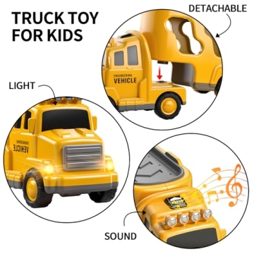 TEMI 5 in 1 Truck Toy for Kids Ages 2-6 - Engaging and Fun