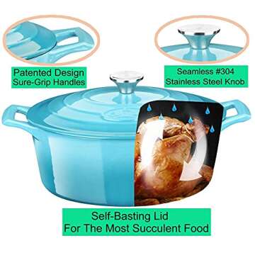 La Cuisine Enameled Cast Iron Dutch Oven with Lid