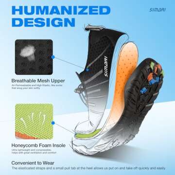 SIMARI Water Shoes for All - Quick-Dry Aqua Socks