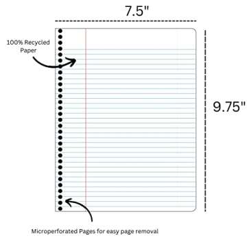 Decomposition Jaguar College Ruled Spiral Notebook - 9.75 x 7.5 Journal with 160 Lined Pages - 100% ...
