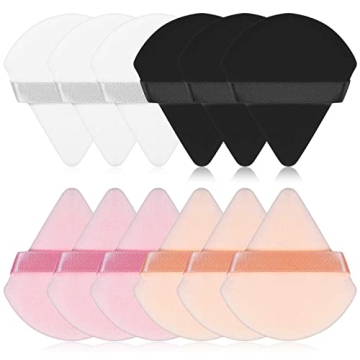 12 Pieces Soft Powder Puff Set - Perfect for Flawless Makeup Application