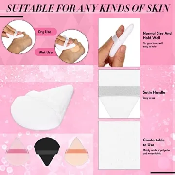 Soft Powder Puff Set - Flawless Application with 12 Puffs