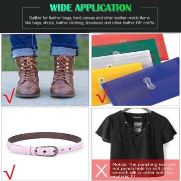 Pangda Grommet Kit with 100 Set Grommets (1/4 Inch)