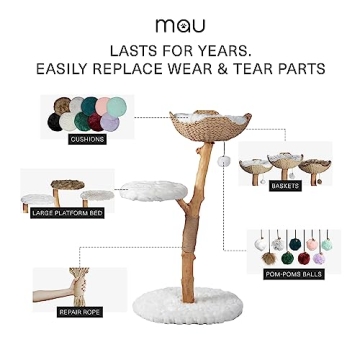 Elegant Wooden Cat Tree for Stylish Homes by MAU Lifestyle