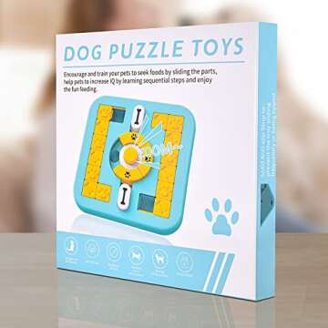 Dog Puzzle Toys, Treat Dispensing Dog Enrichment Toys for IQ Training and Brain Stimulation, Interactive Mentally Stimulating Toys as Gifts for Puppies, Cats, Dogs