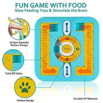 Dog Puzzle Toys, Treat Dispensing Dog Enrichment Toys for IQ Training and Brain Stimulation, Interactive Mentally Stimulating Toys as Gifts for Puppies, Cats, Dogs