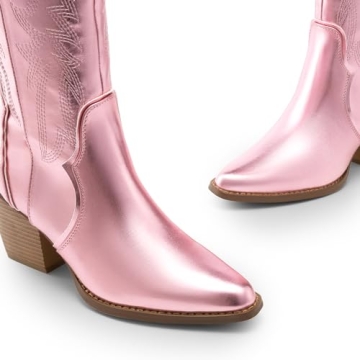 DREAM PAIRS Women's Cowboy Boots Comfortable Stylish Design