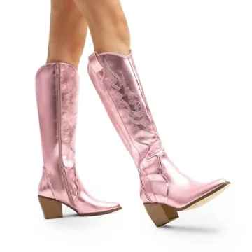 DREAM PAIRS Women's Cowboy Boots Comfortable Stylish Design