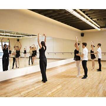 H-A Hans & Alice Wall Mounted Gym Mirror for Home Gym, 47.2" x 31.5" (Double)