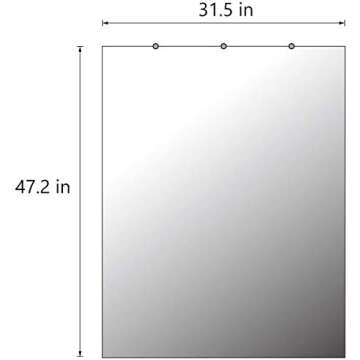 H-A Hans & Alice Wall Mounted Gym Mirror for Home Gym, 47.2" x 31.5" (Double)