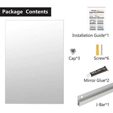 H-A Hans & Alice Wall Mounted Gym Mirror for Home Gym, 47.2" x 31.5" (Double)