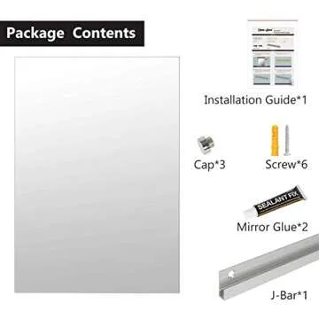 H-A Hans & Alice Wall Mounted Gym Mirror for Home Gym, 47.2" x 31.5" (Double)