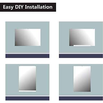 H-A Hans & Alice Wall Mounted Gym Mirror for Home Gym, 47.2" x 31.5" (Double)