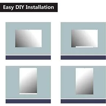 H-A Hans & Alice Wall Mounted Gym Mirror for Home Gym, 47.2" x 31.5" (Double)