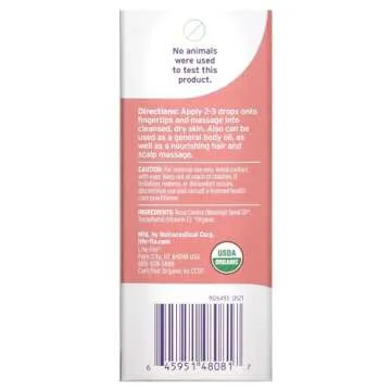 Life-flo Pure Organic Rosehip Seed Oil, Hydrating Face Oil, Dry Skin Care, Cold Pressed from Organic Rose Hips, Rich in Fatty Acids and Vitamin A (Retinol), Hypoallergenic, 60-Day Guarantee, 1oz