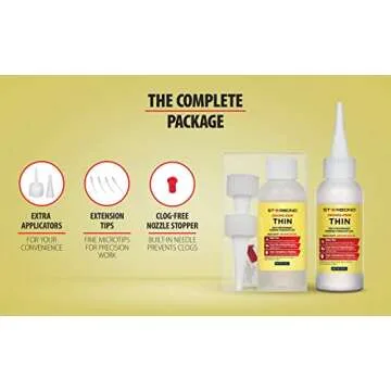 Starbond Foam Safe Thin Super Glue, No White Residue, Hypoallergenic Premium Cyanoacrylate CA Glue, for 3D Printing, Hobby Models, Woodturning, Woodworking, 2oz (56g)