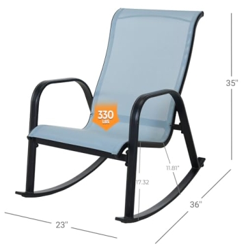 Ultimate Mesh Sling Rocking Chair for Outdoor Relaxation