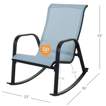 Ultimate Mesh Sling Rocking Chair for Outdoor Relaxation