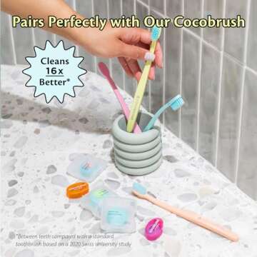 Cocofloss Woven Dental Floss, Favorites Sampler, Dentist-Designed Oral Care with Coconut Oil, Waxed, Vegan, Kid-Friendly, 1 Mint (33 yd), 2 Travel in Coconut, Strawberry (8 yd)