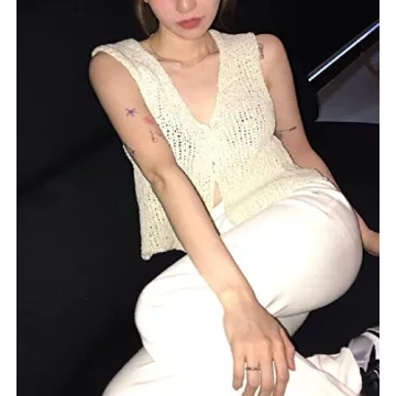 Stylish Women Y2K Crochet Knit Tank Vest for Any Occasion