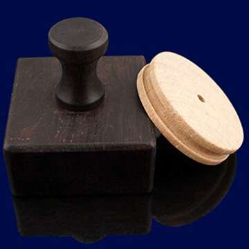 Batino 3pcs Solid Wood Leather Craft Edge Slicker Burnishing Burnisher Multi-Size Set for Polished Edge Leathercraft Working Tool