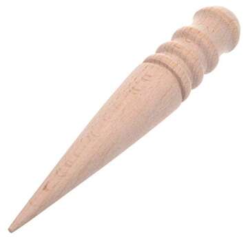 Batino 3pcs Solid Wood Leather Craft Edge Slicker Burnishing Burnisher Multi-Size Set for Polished Edge Leathercraft Working Tool