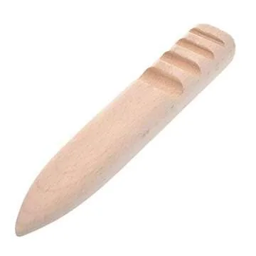 Batino 3pcs Solid Wood Leather Craft Edge Slicker Burnishing Burnisher Multi-Size Set for Polished Edge Leathercraft Working Tool