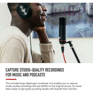 Focusrite Scarlett Solo Studio Bundle for Music Recording