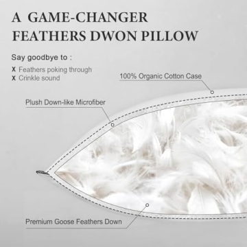 DWR Goose Feather Down Medium Support Pillows for King Beds