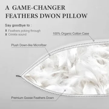 DWR Goose Feather Down Medium Support Pillows for King Beds