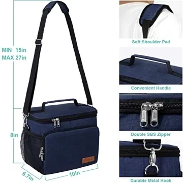Tiblue Insulated Lunch Bag for On-the-Go Meal Storage