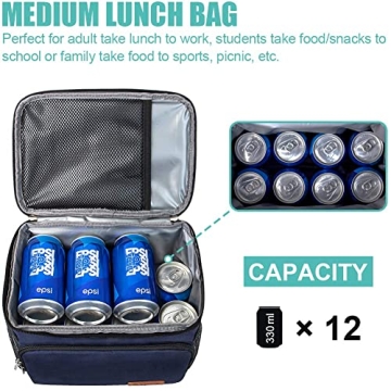 Tiblue Insulated Lunch Bag for On-the-Go Meal Storage