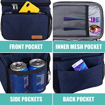 Tiblue Insulated Lunch Bag for On-the-Go Meal Storage
