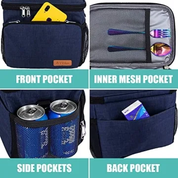 Tiblue Insulated Lunch Bag for On-the-Go Meal Storage