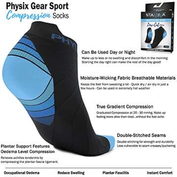 Physix Gear Compression Socks for Men & Women - Best Support
