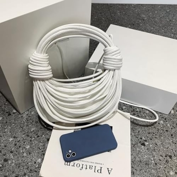 Elegant Knotted Woven Tote Handbag for Women