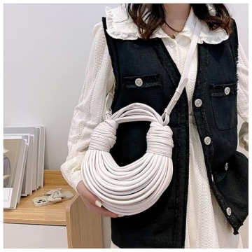 Elegant Knotted Woven Tote Handbag for Women
